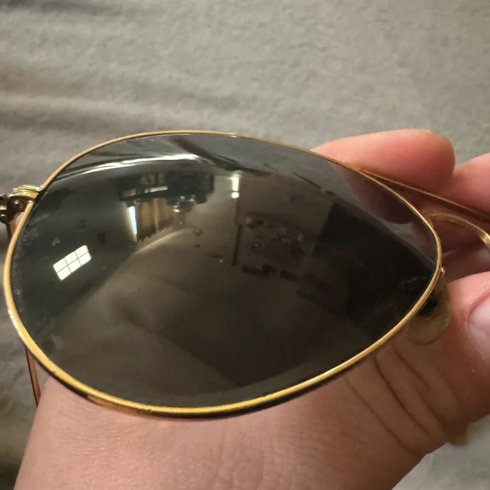 B&L Ray Ban Vintage 80's AVIATORS GOLD 64mm Large Sunglasses USA w/ CASE